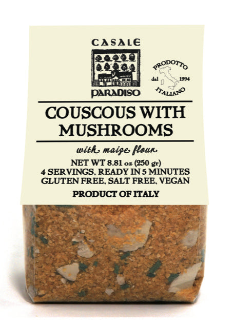 Couscous Ai Funghi- Corn Couscous With Mushrooms By Casale Paradiso